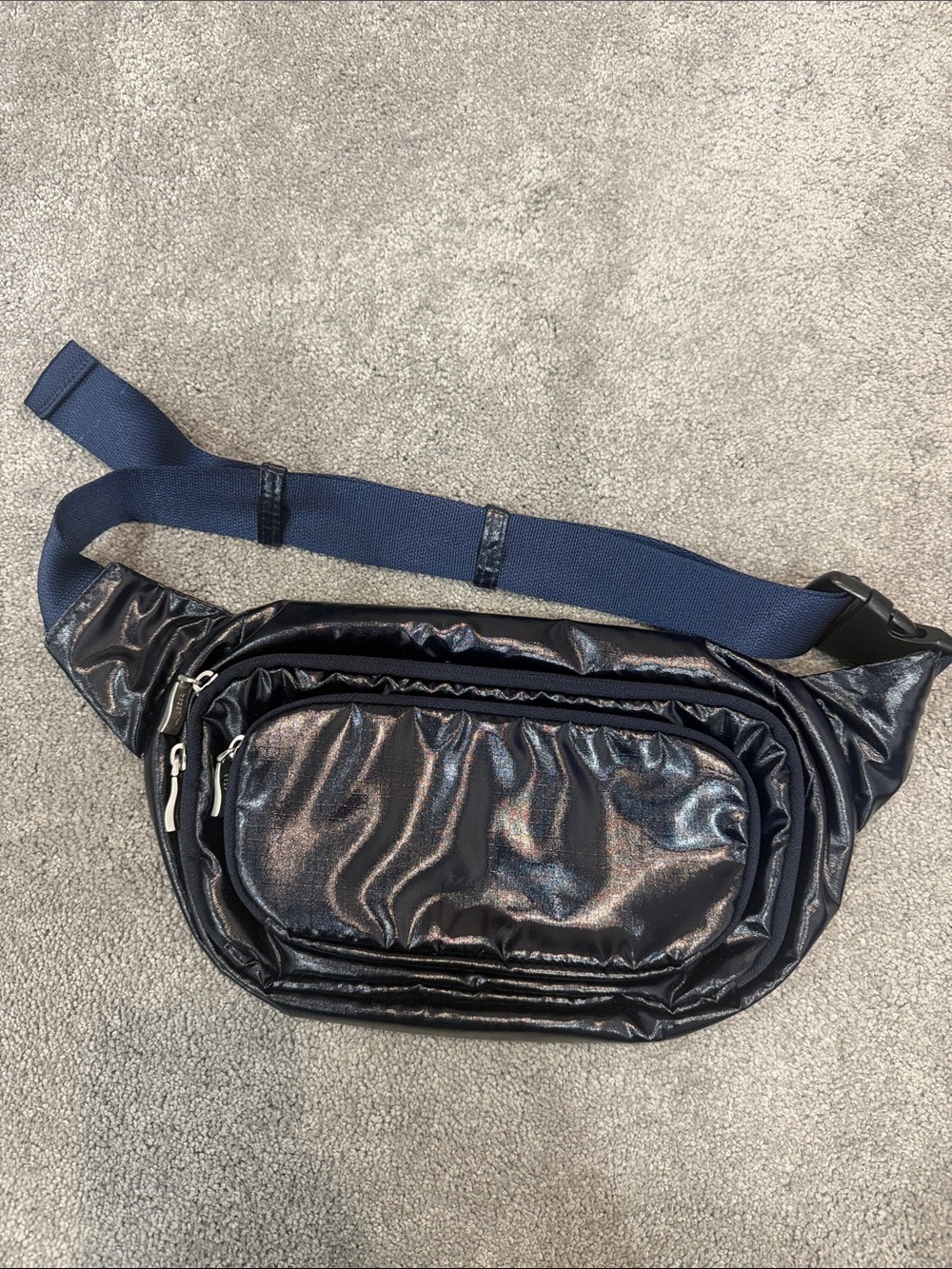 Baggallini Metallic Navy Waist Bag